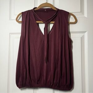 FREE PEOPLE Forget me Knot Tie Neck Keyhole Sleeveless Top Size XS